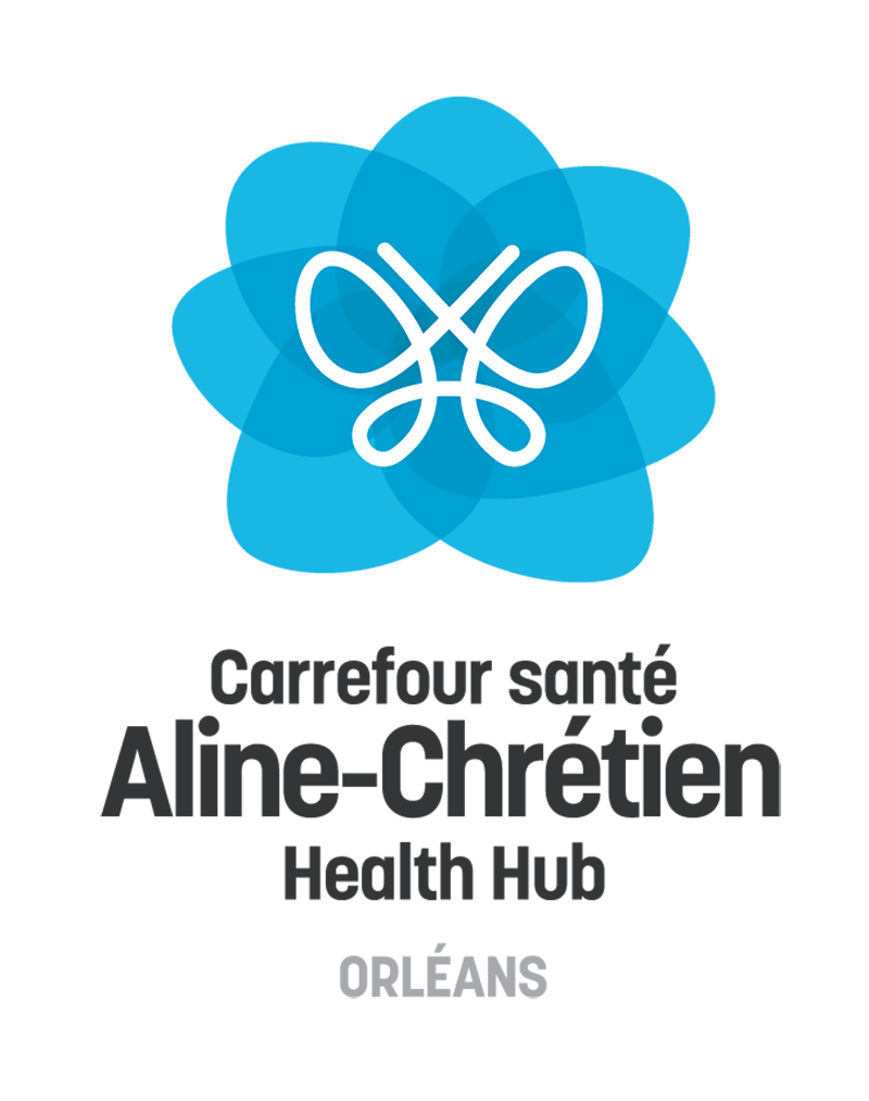 Logo Carrefour santé Aline-Chrétien, couleur, vertical